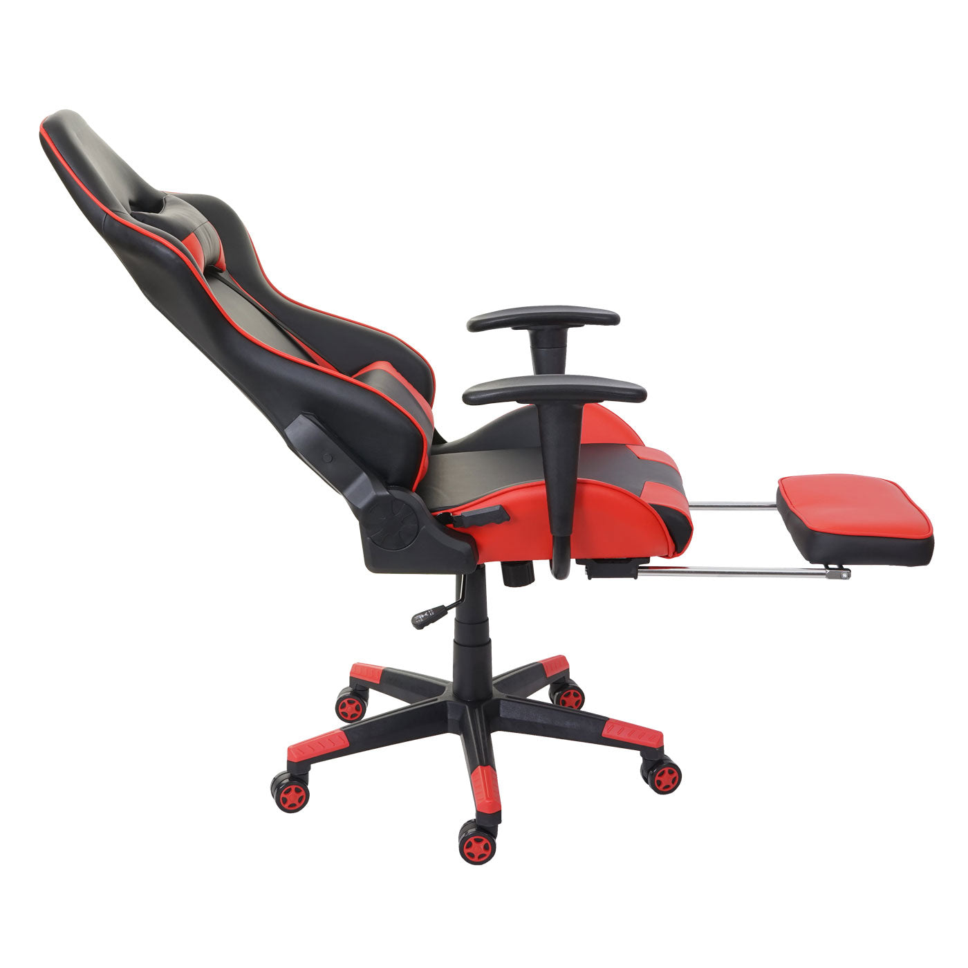 Fauteuil de bureau sur roulettes fauteuil gamer 150kg repose-pieds réglable  noir / rouge 04_0002934