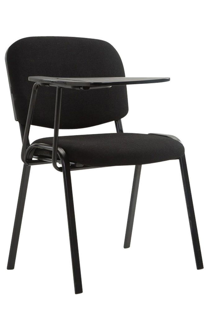 Chaise visiteur fauteuil de bureau sans roulette synthétique noir BUR1 –  Décoshop26